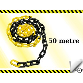 Resim LOREX Plastik Zincir Sarı/siyah , Trafik Zinciri. (50 metre) 
