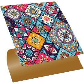 Resim Tink Kendinden Yapışkanlı Pembe Karo Desenli Pvc Karo 30X30 cm (11 Adet) 1m2 