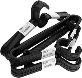 Resim Ikea SPRUTTIG Hafif Elbise Askısı, Siyah, Plastik, 39 Santimetre - 30'lu Set 