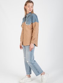 Resim HatunAtila Üstü Kot Kapitone Ceket - 8557-11 - L-XL 