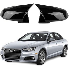 Resim Audi A4 16-21 Araca Özel Batman Yarasa Ayna Kapağı Pianoblack 