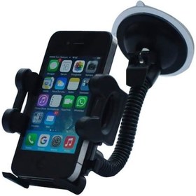 Resim Cep Telefon Tutucu Spiralli Vantuzlu Oto Araç Içi Tutacağı 