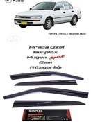 Resim Toyota Corolla Uyumlu 93-99 Sunplex Marka Cam Rüzgarlığı Mugen 4'Lü 