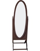 Resim Oval Ahşap Kayın MDF İskelet Parlak Siyah Lake Boya Ayna Kutu sevk El Yapımı Boy Aynası Siyah 