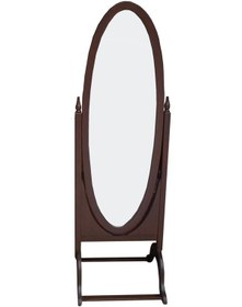 Resim Oval Ahşap Kayın MDF İskelet Parlak Siyah Lake Boya Ayna Kutu sevk El Yapımı Boy Aynası Siyah 