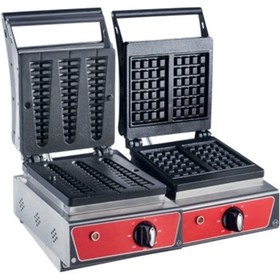 Resim Karacasan Endüstriyel Elektrikli Kare + Çubuk Waffle Makinesi 