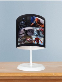 Resim Mekta Home Bebek Ve Çocuk Odası Yenilmezler Desenli Abajur 