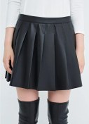 Resim O'stın Pliseli Mini Tekstil Etek 171767265 Siyah 
