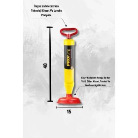 Resim Pro Ergonomik Klozet-Banyo-Lavabo-Gider Açma Pompası- Tıkanıklık Açma Pompası 