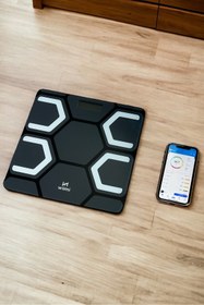 Resim Wiimi Dijital Baskül Yağ Su Kas Vücut Kitle Endeksi Kilo Ölçer Tartı 