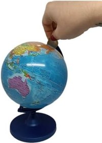 Resim Siyasi Dünya Küresi Kumbara 16 Cm Çaplı Konsept Kumbara, Çok Renkli 