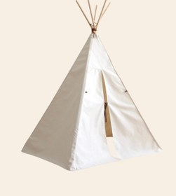 Resim Lüks Beşgen Oyun Çadırı Ekru 