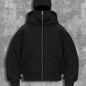 Resim Kadın Kapüşonlu Sweatshirt - Siyah Fermuarlı Kapanış, Her Mevsim Günlük ve Resmi Etkinlikler İçin Rahat Dış Giyim, Kolay Bakım Pullover Sweatshirt, Kapüşonlu Sweatshirt, Çok Yönlü Giyim, Modern Moda, Dayanıklı Kumaş, Şık Kapüşonlu Sweatshirt, Moda Sever Kadınlar, Sokak Modası Stili, Trend Tasarım, Rahat Malzeme, Moda Bilinci Olan Kadınlar 