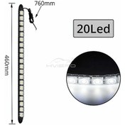 Resim Araba Led Dc 12v Drl Gündüz Çalışma Işığı Esnek 6led Su Geçirmez Sürüş Sis 20led Black Shell 1 Piece Set 