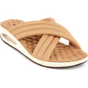 Resim Muya Glance Air Max Tabanlı Anatomik Kadın Terlik Kum Rengi Kum Beji 