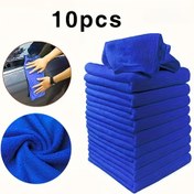 Resim 10 ADET Mikrofiber Tekne/Araç Temizlik Havlusu, Otomobil Motosiklet Yıkama Cam Ev Temizliği Küçük Havlu 