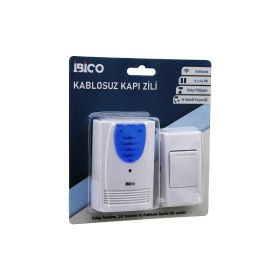 Resim Wireles Kablosuz Kapı Zili Pilli 16 Farklı Melodi 50MT Çekim Alanı Pil = 2AA - Düğme = 23 