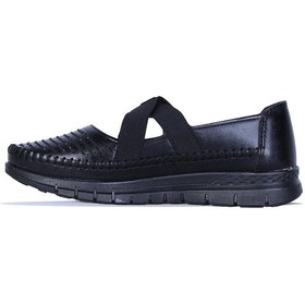 Resim Ayakcenter 789 Ayzen Taşlı Çapraz Bağlı Kadın Babet Siyah 