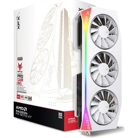 Resim Xfx Mercury White Magnetic Air Edition Radeon Rx 9070 Xt Oc 16gb Gddr6 256bit Hdmı/dp Ekran Kartı 