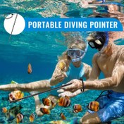 Resim 1 Adet HiTurbo Alüminyum Alaşımlı Dalış Çubuğu - Ayarlanabilir İp ve Gürültü Yapıcı ile 34.04cm Ölçülü Istakoz İşaretleme, Karışık Renkli Su Altı İletişim & Deniz Yaşamı Yöneltici için Dalış Güvenlik Ekipmanı, Scuba Dalış Aksesuarları 