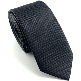 Resim Pierroni Siyah Desenli Slim Kravat P0407 Siyah 