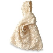 Resim Elegant Beige Sequin Akşam Çantası Ayarlanabilir Omuz Askısıyla - Düğünler, Partiler ve Resmi Etkinlikler için Mükemmel, Polyester Malzeme, Elde Yıkanabilir, Parti Aksesuarı | Sequin Süslemeli | Polyester Çanta 