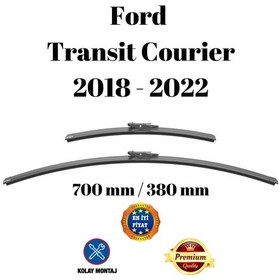 Resim Ford Transit Courier 2018 2019 2020 2021 2022 Uyumlu Ön Cam Muz Tipi Silecek Süpürgesi Seti 700/380mm Silbak 
