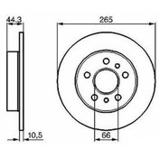 Resim Renault Laguna Arka Fren Diski (1994-2002) 2.0 7701207295 