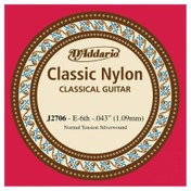 Resim D'Addario J2706 Normal Tension Tek Klasik Gitar Teli (E) 