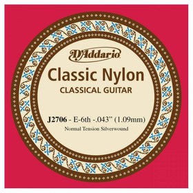 Resim D'Addario J2706 Normal Tension Tek Klasik Gitar Teli (E) 