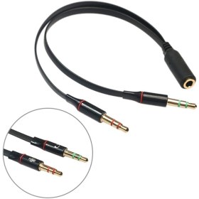 Resim ŞHN'Shopping Kulaklık Mikrofon Ayırıcı Aparat 3.5mm Headphone Mic Audio 2 Erkek 3.5 1 Dişi 3.5 