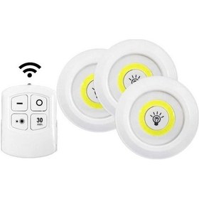 Resim Kablosuz Uzaktan Kumandalı 3 Lü Led Lamba Seti 
