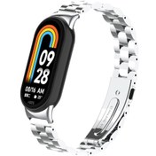 Resim Xiaomi Mi Band 8 KRD-04 Metal Kordon-Gümüş 