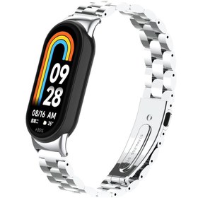 Resim Xiaomi Mi Band 8 KRD-04 Metal Kordon-Gümüş 