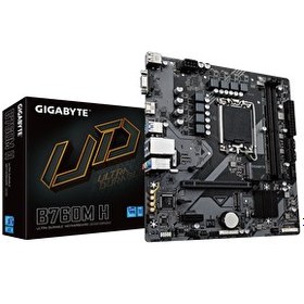 Resim Gigabyte B760M H DDR4 Intel B760 3200 MHz DDR4 Soket 1700 mATX Anakart 