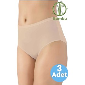 Resim Tezzgelsin Kadın 3'lü Bambu İz Yapmaz Bato Külot Ten Rengi 
