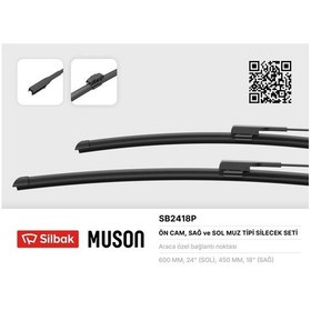 Resim Sılbak Silecek Süpürgesi 600/450mm Muz Tipi Duster 12/16 IS00-SILBAK SB2418P 