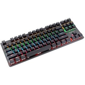 Resim Geeksen Biojee Kablolu 87 Tuşlu Mekanik Oyun Klavyesi Gökkuşağı Arka Aydınlatmalı Klavye Windows Pc Dizüstü Siyah 