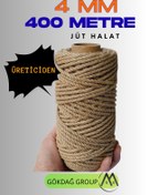 Resim GÖKDAĞ GROUP 4 MM 400 Metre Jüt Halat Dekoratif Hasır İp 