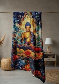 Resim Dijital Baskı Plaj Deniz Havlusu Modern Desenli Peştamal (80X160 cm) HVL0062 