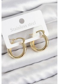 Resim Pirinç Halka Model Gold Renk Kadın Küpe - Tj-bkp11010 Çok Renkli 