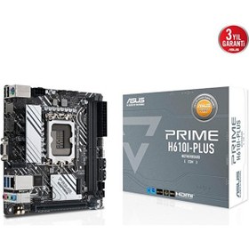 Resim Asus Prime H610I-PLUS-CSM Intel H610 5600 DDR5 LGA1700 Mini ITX Anakart Asus