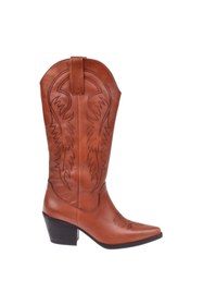 Resim pullman Hakiki Deri İşlemeli Western Kadın Çizme PLM-011 TABA 