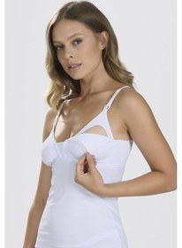 Resim Nbb Kadın Beyaz Emzirme Atleti 