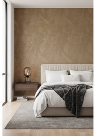 Resim İthal 16m2 Duvar Kağıdı 3boyutlu Yenii Düz Model Simli Silinebilir Bej - Yeşil 