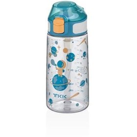 Resim Vagonlife Tkk T3002 500ml Pipetli Mavi Astronot Desenli Tritan Matara 