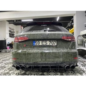 Resim Audi A3 S3 Difüzör Flap 6 Parça Plastik Mat Siyah 