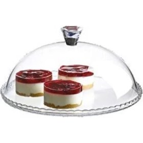 Resim Paşabahçe Kek Fanusu Cam Ayaksız 850 ml 10 cm Şeffaf Tasarım ile Zarif Sunum 