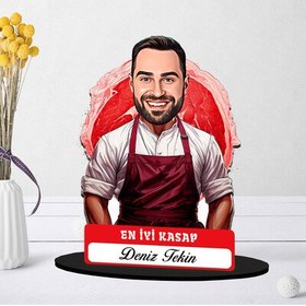 Resim Kişiye Özel Erkek Kasaba Hediye Karikatürlü Biblo 