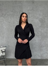 Resim GİZONLY Pileli Blazer Ceket Elbise 